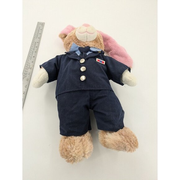 Build a Bear Floppy Ear Rabbit Bunny 17" brown 2 piece‎ Military Uniform - Picture 6 of 8